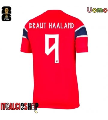 Norvegia Erling Haaland #9 Prima Maglia Mondiali 2026 Manica Corta